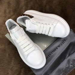 ALEXANDER MCQUEEN HAKİKİ DERİ BAYAN SNEAKER BEYAZ-LEOPAR