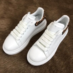 ALEXANDER MCQUEEN HAKİKİ DERİ BAYAN SNEAKER BEYAZ-LEOPAR