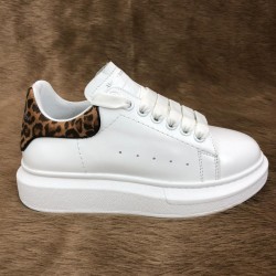 ALEXANDER MCQUEEN HAKİKİ DERİ BAYAN SNEAKER BEYAZ-LEOPAR