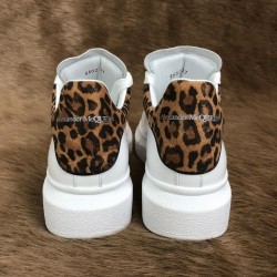 ALEXANDER MCQUEEN HAKİKİ DERİ BAYAN SNEAKER BEYAZ-LEOPAR