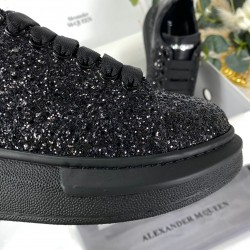 ALEXANDER MCQUEEN GLİTTER HAKİKİ DERİ BAYAN SNEAKER SİYAH
