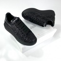 ALEXANDER MCQUEEN GLİTTER HAKİKİ DERİ BAYAN SNEAKER SİYAH