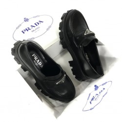 PRADA MONOLİTH LACE DERBY SHOES HAKİKİ DERİ BAYAN AYAKKABI
