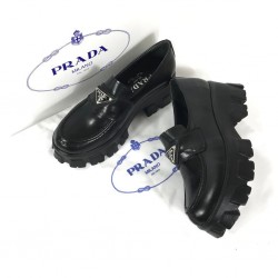 PRADA MONOLİTH LACE DERBY SHOES HAKİKİ DERİ BAYAN AYAKKABI