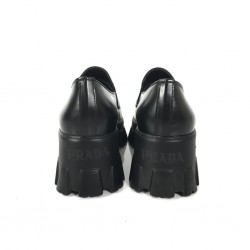 PRADA MONOLİTH LACE DERBY SHOES HAKİKİ DERİ BAYAN AYAKKABI