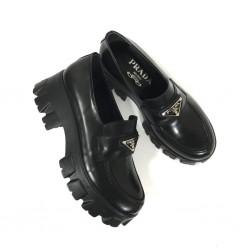 PRADA MONOLİTH LACE DERBY SHOES HAKİKİ DERİ BAYAN AYAKKABI