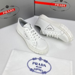 PRADA WHEEL GABARDİNE BAYAN AYAKKABI BEYAZ