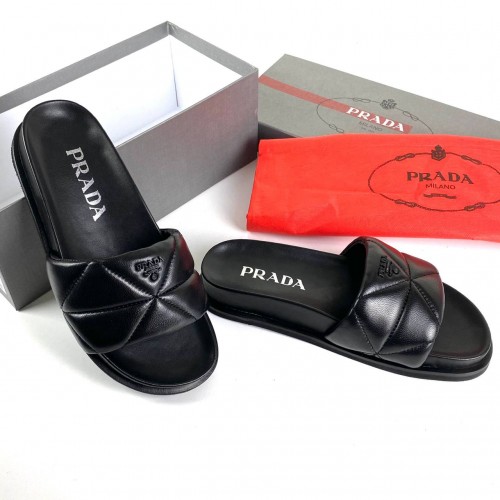 PRADA QUİLTED SLİDES HAKİKİ DERİ BAYAN TERLİK SİYAH