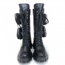 PRADA MONOLİTH PATENT LEATHER BOOTS 
