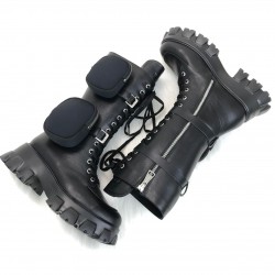 PRADA MONOLİTH PATENT LEATHER BOOTS 