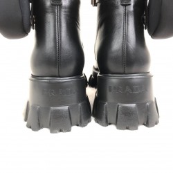 PRADA MONOLİTH PATENT LEATHER BOOTS 