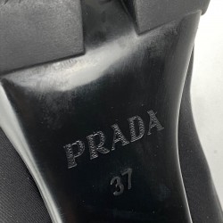 PRADA ANKLE HİGH-HEELED LACED BOOTS PATENT LEATHER