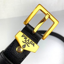 PRADA BELT HAKİKİ DERİ BAYAN KEMER SİYAH