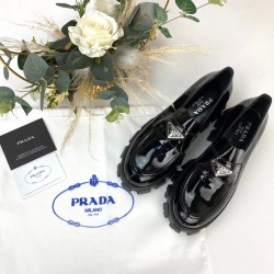 PRADA MONOLİTH LACE DERBY SHOES HAKİKİ DERİ BAYAN AYAKKABI