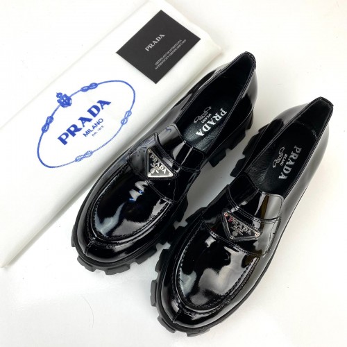 PRADA MONOLİTH LACE DERBY SHOES HAKİKİ DERİ BAYAN AYAKKABI