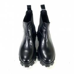 PRADA MONOLİTH CHELSEA BOOTS HAKİKİ DERİ BAYAN BOT SİYAH