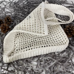 PRADA RAFFİA CROCHET TOTE BAG EL ÖRGÜSÜ BAYAN ÇANTA BEYAZ