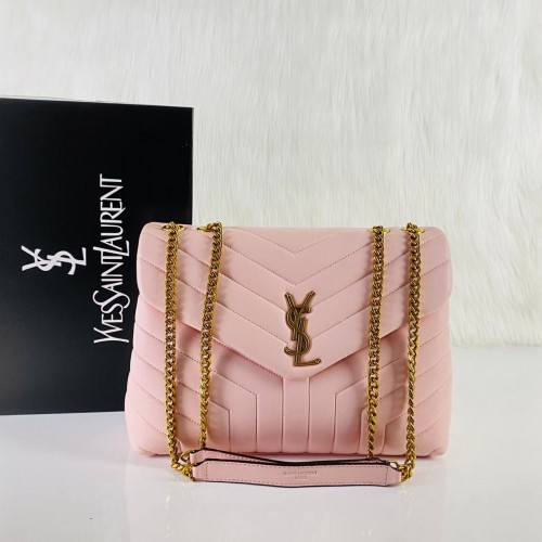 YVES SAİNT LAURENT LOULOU MEDİUM PEMBE ALTIN AKSESUAR
