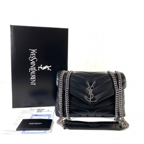 YVES SAİNT LAURENT LOULOU SMALL SİYAH GÜMÜŞ