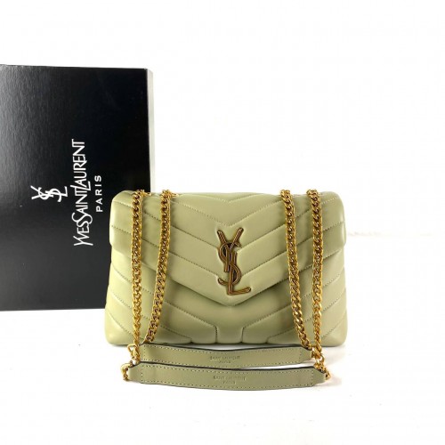 YVES SAİNT LAURENT LOULOU SMALL YEŞİL ALTIN AKSESUAR