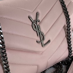 YVES SAİNT LAURENT LOULOU SMALL PEMBE GÜMÜŞ AKSESUAR