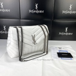 YVES SAİNT LAURENT LOULOU MEDİUM BEYAZ GÜMÜŞ