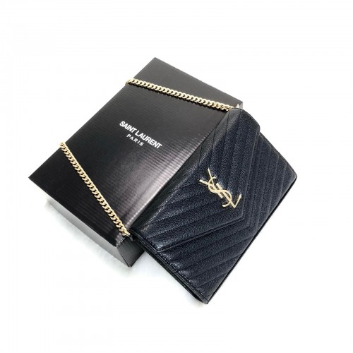 YVES SAİNT LAURENT QUİLTED SHOULDER BAG CAVİAR SİYAH ALTIN AKSESUAR