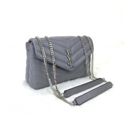 YVES SAİNT LAURENT LOULOU SMALL GRİ GÜMÜŞ