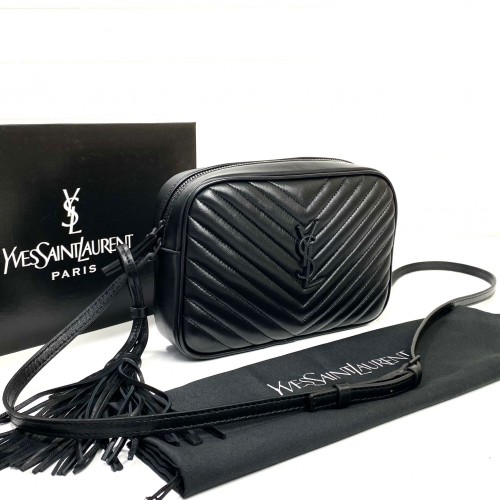 YVES SAİNT LAURENT LOU CAMERA BAG HAKİKİ DERİ BAYAN ÇANTA SİYAH/SİYAH AKSESUAR