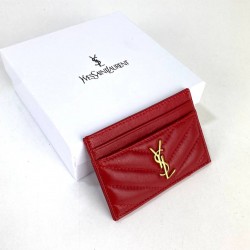 YVES SAİNT LAURENT CARD HOLDER %100 HAKİKİ DERİ KARTLIK KIRMIZI