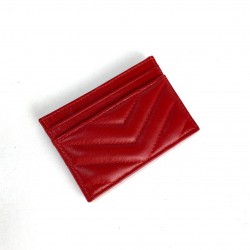 YVES SAİNT LAURENT CARD HOLDER %100 HAKİKİ DERİ KARTLIK KIRMIZI
