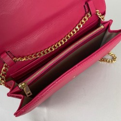 YVES SAİNT LAURENT QUİLTED SHOULDER BAG HAKİKİ DERİ ÇANTA FUŞYA