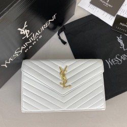 YVES SAİNT LAURENT QUİLTED SHOULDER BAG HAKİKİ DERİ ÇANTA BEYAZ