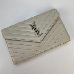 YVES SAİNT LAURENT QUİLTED SHOULDER BAG KIRIK BEYAZ