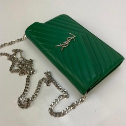 YVES SAİNT LAURENT QUİLTED SHOULDER BAG YEŞİL