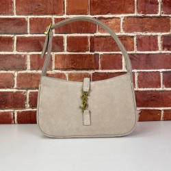 YVES SAİNT LAURENT LE 5 A 7 HOBO BAG SÜET DERİ %100 HAKİKİ DERİ BAYAN ÇANTA KIRIK BEYAZ