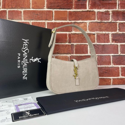 YVES SAİNT LAURENT LE 5 A 7 HOBO BAG SÜET DERİ %100 HAKİKİ DERİ BAYAN ÇANTA KIRIK BEYAZ