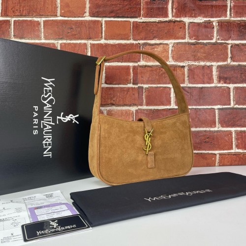 YVES SAİNT LAURENT LE 5 A 7 HOBO BAG SÜET DERİ %100 HAKİKİ DERİ BAYAN ÇANTA TABA