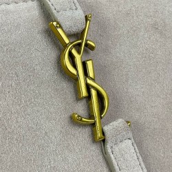 YVES SAİNT LAURENT LE 5 A 7 HOBO BAG SÜET DERİ %100 HAKİKİ DERİ BAYAN ÇANTA KIRIK BEYAZ