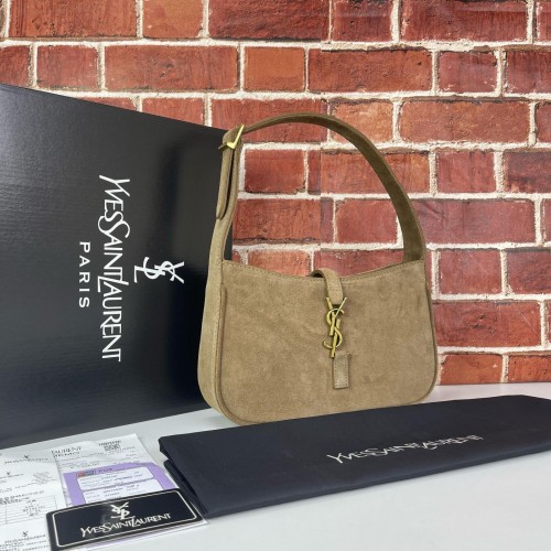 YVES SAİNT LAURENT LE 5 A 7 HOBO BAG SÜET DERİ %100 HAKİKİ DERİ BAYAN ÇANTA KUM BEJİ