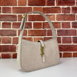 YVES SAİNT LAURENT LE 5 A 7 HOBO BAG SÜET DERİ %100 HAKİKİ DERİ BAYAN ÇANTA KIRIK BEYAZ