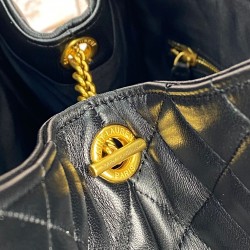 YVES SAİNT LAURENT (YSL) ICARE MAXİ SHOPPİNG BAG %100 HAKİKİ DERİ BAYAN ÇANTA SİYAH