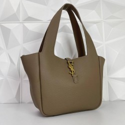 YVES SAİNT LAURENT LE 5 A 7 BEA BAG %100 HAKİKİ DERİ BAYAN ÇANTA VİZON