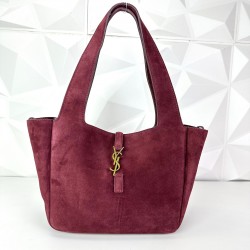 YVES SAİNT LAURENT LE 5 A 7 BEA BAG %100 HAKİKİ SÜET DERİ BAYAN ÇANTA BORDO