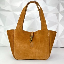 YVES SAİNT LAURENT LE 5 A 7 BEA BAG %100 HAKİKİ SÜET DERİ BAYAN ÇANTA TABA