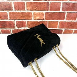 YVES SAİNT LAURENT (YSL) LOULOU SMALL %100 HAKİKİ SÜET DERİ SİYAH