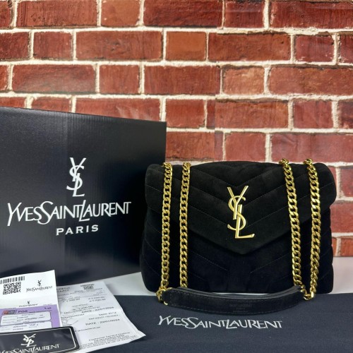 YVES SAİNT LAURENT (YSL) LOULOU SMALL %100 HAKİKİ SÜET DERİ SİYAH