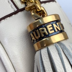 YVES SAİNT LAURENT LOU MİNİ BAG %100 HAKİKİ DERİ POSTACI ÇANTA BEJ
