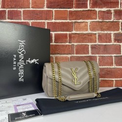 YVES SAİNT LAURENT (YSL) LOULOU NEW SMALL %100 HAKİKİ DERİ BAYAN ÇANTA VİZON