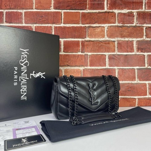 YVES SAİNT LAURENT (YSL) LOULOU NEW SMALL %100 HAKİKİ DERİ BAYAN ÇANTA SİYAH/SİYAH AKSESUAR